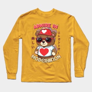 brown bear with style, admire with moderation Long Sleeve T-Shirt